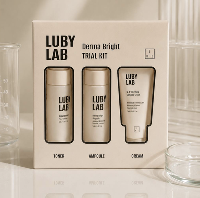 Міні Кіт для відновлення та освітлення шкіри - LUBYLAB Derma Bright Trail Kit 15 мл * 3 шт LL-30 фото