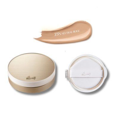 Протеїновий тональний кушон Solid Refined Skin Texture Cushion 23N Neutral Beige 13г+13г KY049 фото